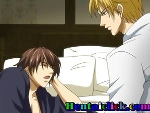 Sexy hentai gay man having anal sex and love